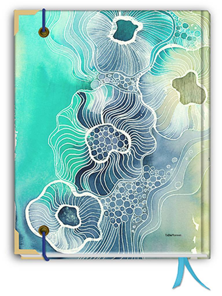 Bullet journal szyty – morska planer kalendarz bujo