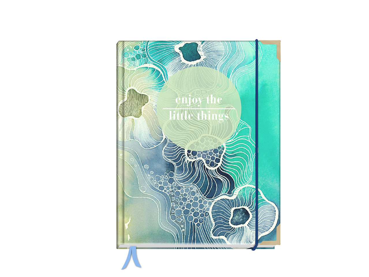 Bullet journal szyty – morska planer kalendarz bujo bullet journal