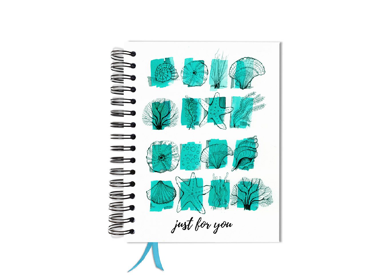 Planer / kalendarz 2027 – MORSKIE KWADRATY planer kalendarz personalizowany od dowolnego miesiąca BULLET JOURNAL