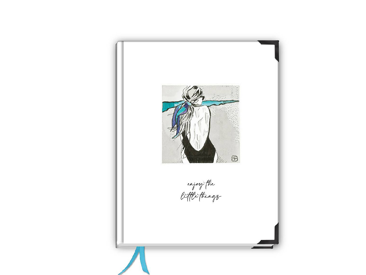 Bullet journal szyty – PLECY WHITE Bullet Journal A5+ szyty – 220 stron w kropki