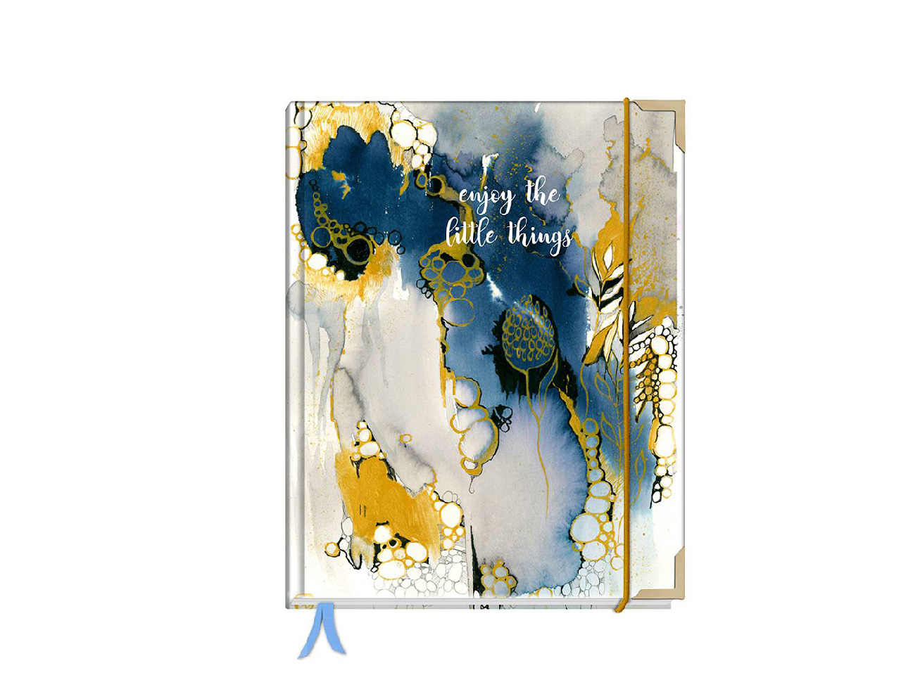 Bullet journal szyty – ZŁOTA Bullet Journal A5+ szyty – 220 stron w kropki